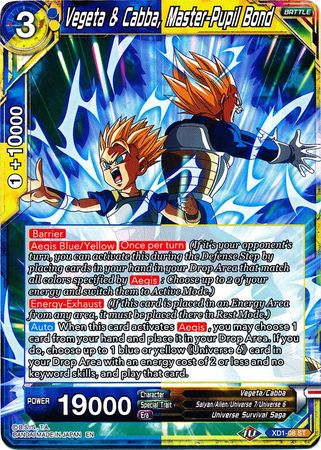 Vegeta & Cabba, Master-Pupil Bond (XD1-08) [Assault of the Saiyans] | The Time Vault CA