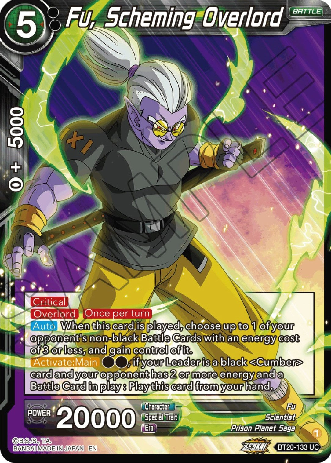 Fu, Scheming Overlord (BT20-133) [Power Absorbed] | The Time Vault CA