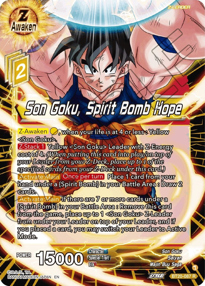 Son Goku, Spirit Bomb Hope (BT20-087) [Power Absorbed] | The Time Vault CA
