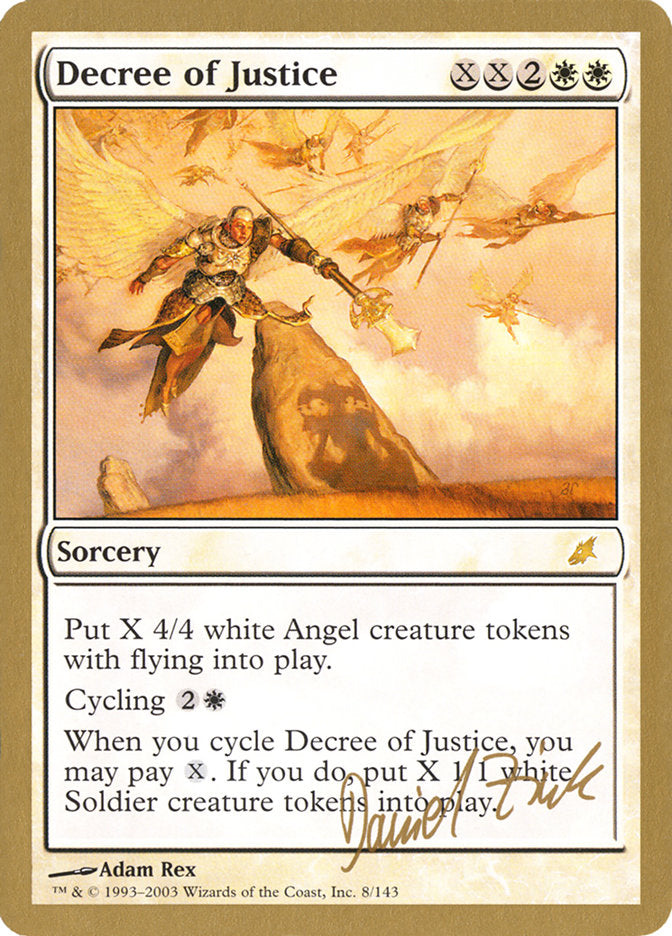 Decree of Justice (Daniel Zink) [World Championship Decks 2003] | The Time Vault CA