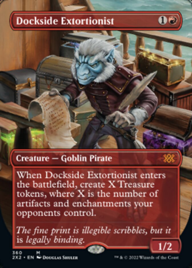 Dockside Extortionist (Borderless Alternate Art) [Double Masters 2022] | The Time Vault CA