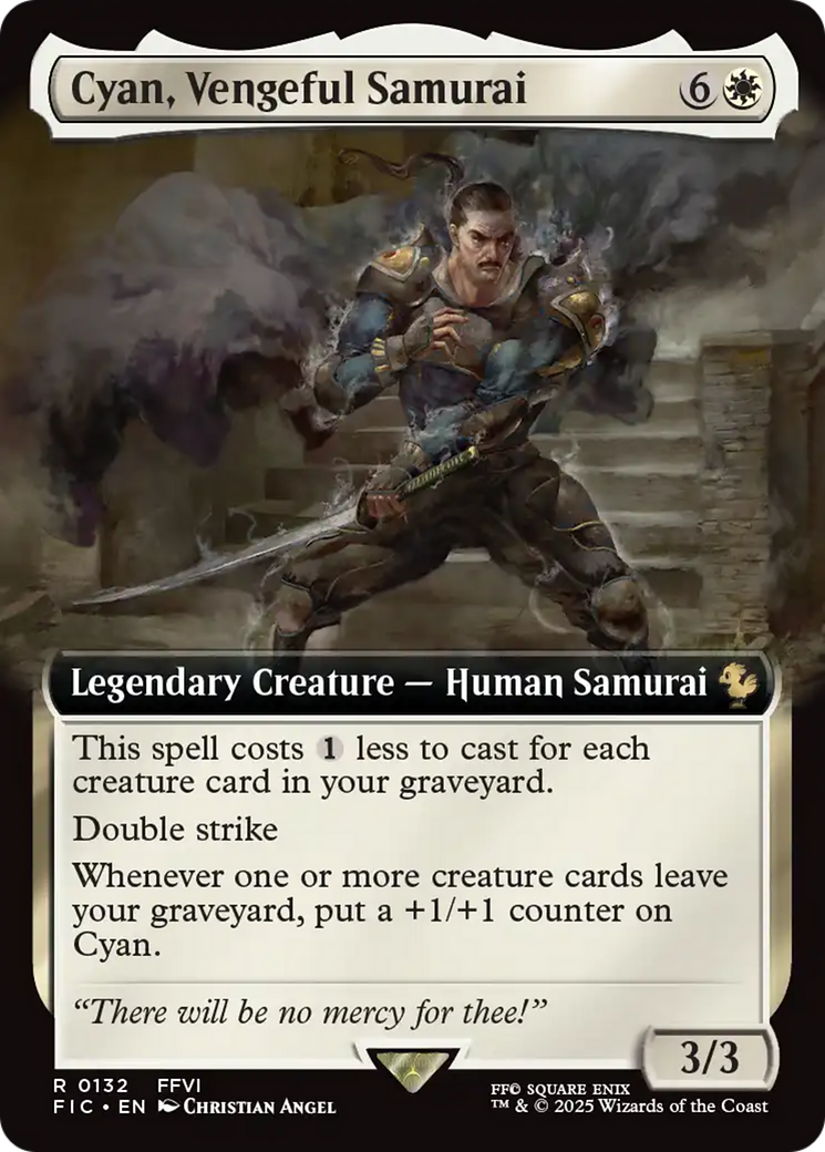 Cyan, Vengeful Samurai (Extended Art) [FINAL FANTASY Commander] | The Time Vault CA
