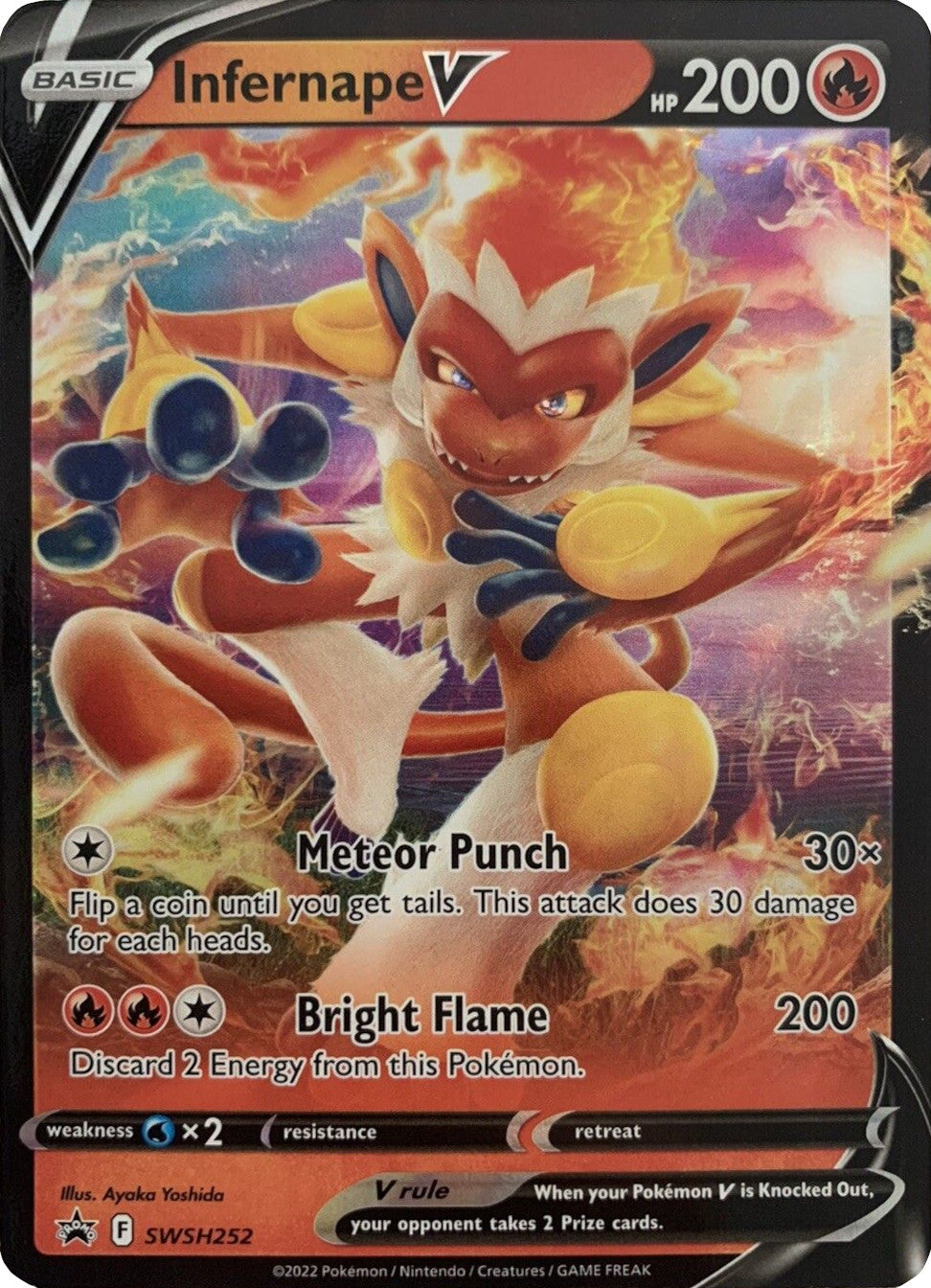 Infernape V (SWSH252) (Jumbo Card) [Sword & Shield: Black Star Promos] | The Time Vault CA