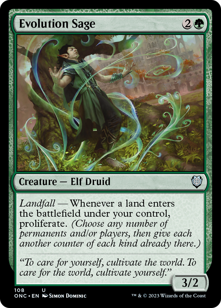 Evolution Sage [Phyrexia: All Will Be One Commander] | The Time Vault CA