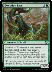 Evolution Sage [Phyrexia: All Will Be One Commander] | The Time Vault CA