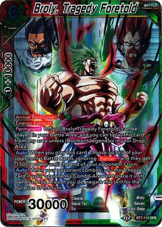 Broly, Tragedy Foretold (SPR) (BT7-115) [Assault of the Saiyans] | The Time Vault CA