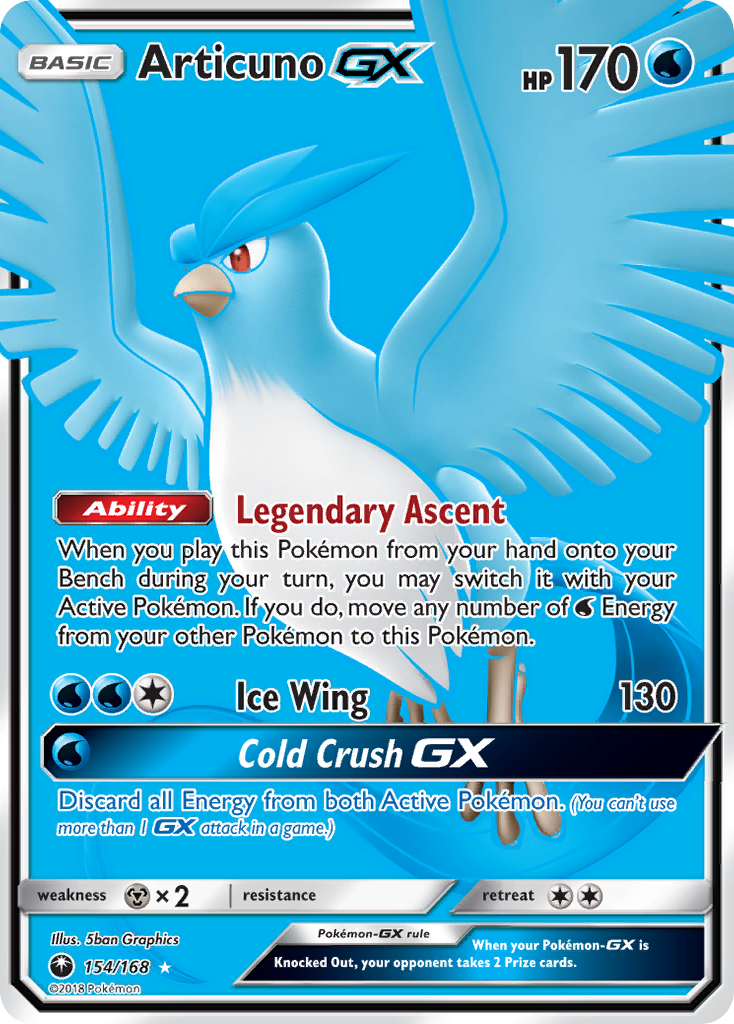 Articuno GX (154/168) [Sun & Moon: Celestial Storm] | The Time Vault CA