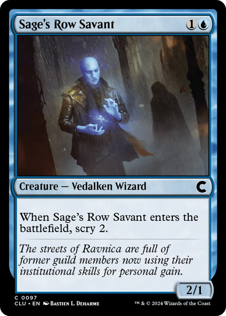 Sage's Row Savant [Ravnica: Clue Edition] | The Time Vault CA