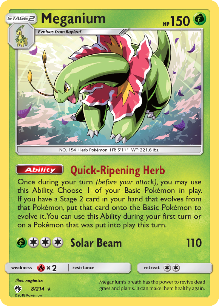 Meganium (8/214) [Sun & Moon: Lost Thunder] | The Time Vault CA