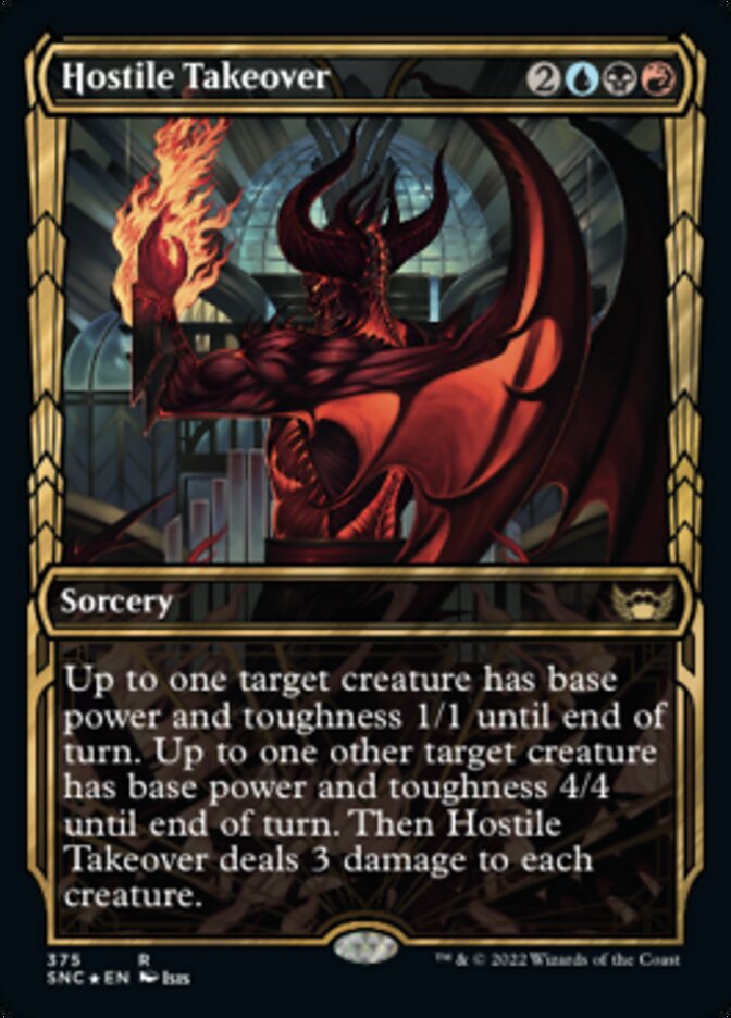 Hostile Takeover (Showcase Golden Age Gilded Foil) [Streets of New Capenna] | The Time Vault CA
