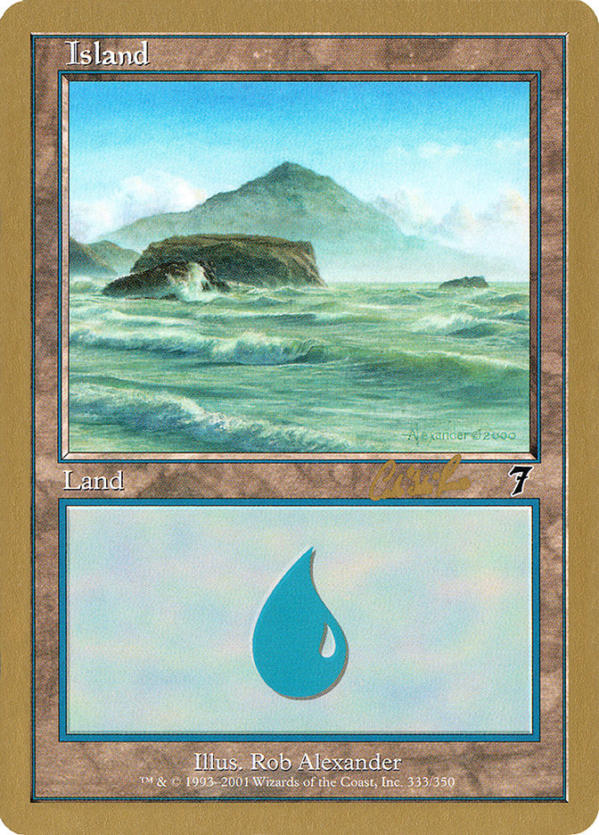 Island (cr333) (Carlos Romao) [World Championship Decks 2002] | The Time Vault CA