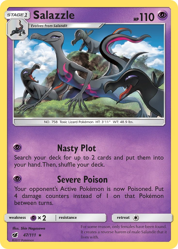 Salazzle (47/111) (Theme Deck Exclusive) [Sun & Moon: Crimson Invasion] | The Time Vault CA