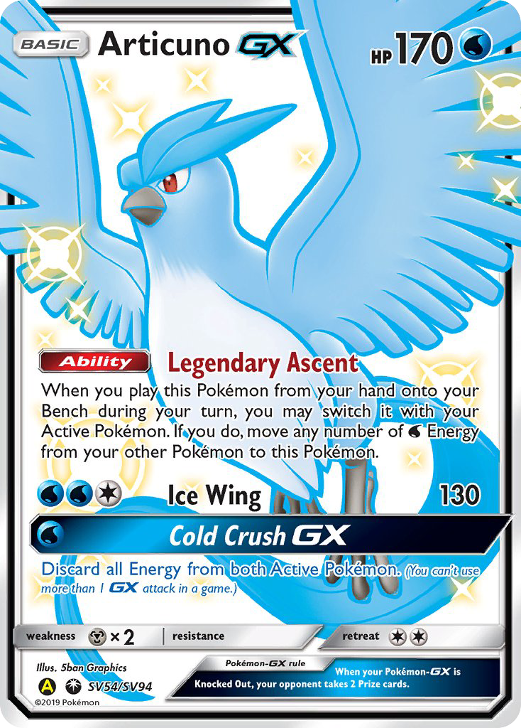 Articuno GX (SV54/SV94) [Sun & Moon: Hidden Fates - Shiny Vault] | The Time Vault CA