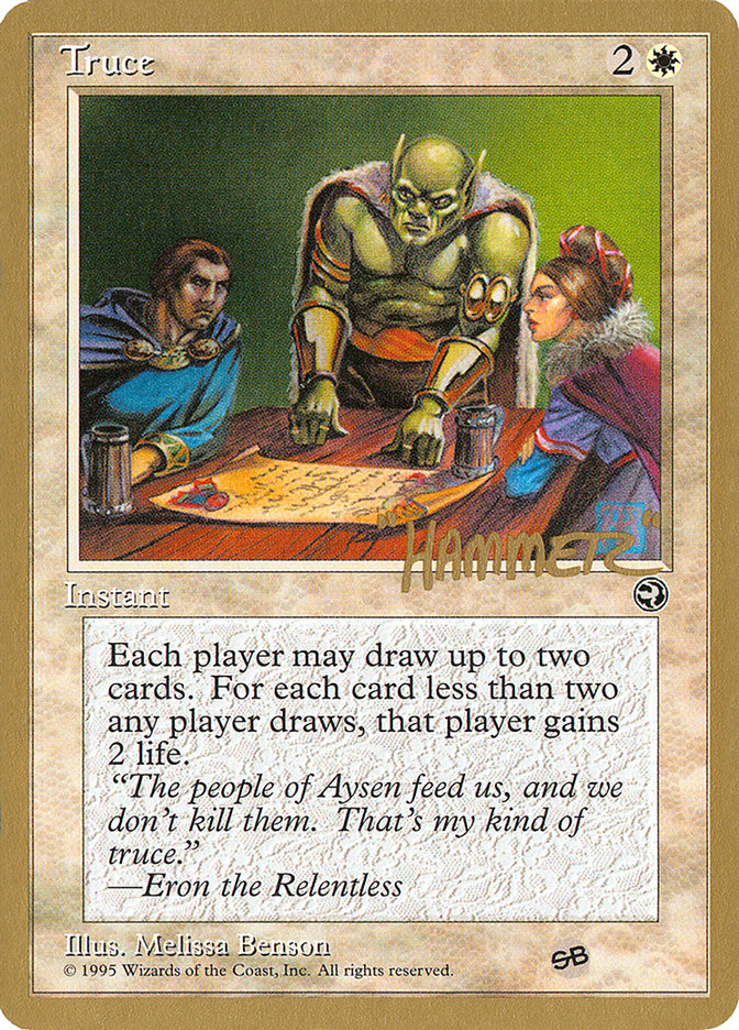 Truce (Shawn "Hammer" Regnier) (SB) [Pro Tour Collector Set] | The Time Vault CA