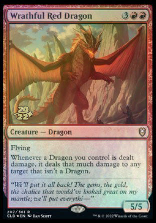 Wrathful Red Dragon [Commander Legends: Battle for Baldur's Gate Prerelease Promos] | The Time Vault CA