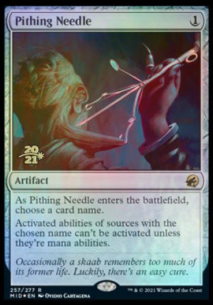 Pithing Needle [Innistrad: Midnight Hunt Prerelease Promos] | The Time Vault CA