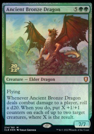 Ancient Bronze Dragon [Commander Legends: Battle for Baldur's Gate Prerelease Promos] | The Time Vault CA