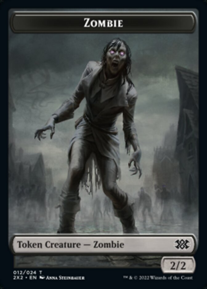 Zombie // Phyrexian Golem Double-sided Token [Double Masters 2022 Tokens] | The Time Vault CA