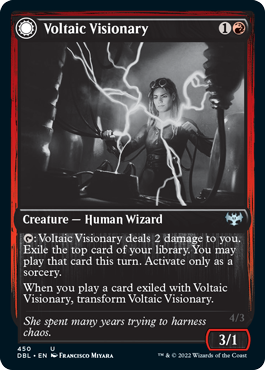 Voltaic Visionary // Volt-Charged Berserker [Innistrad: Double Feature] | The Time Vault CA