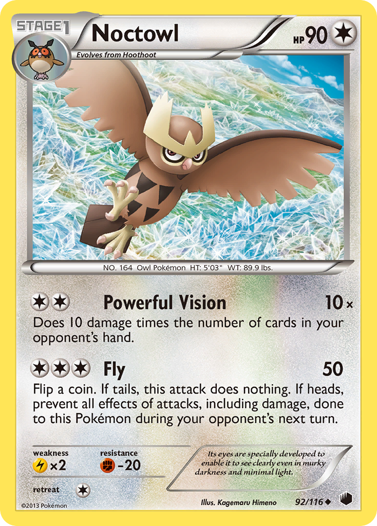 Noctowl (92/116) [Black & White: Plasma Freeze] | The Time Vault CA