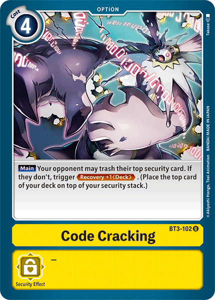 Code Cracking [BT3-102] [Release Special Booster Ver.1.5] | The Time Vault CA