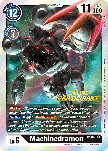 Machinedramon [BT2-066] (Online Participant) [Release Special Booster Ver.1.0 Promos] | The Time Vault CA