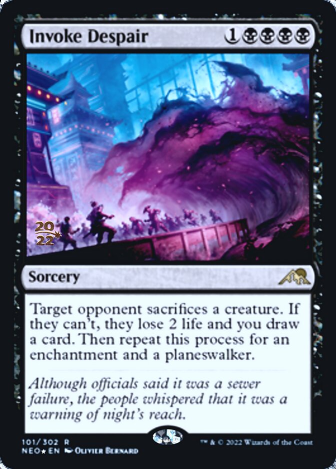 Invoke Despair [Kamigawa: Neon Dynasty Prerelease Promos] | The Time Vault CA