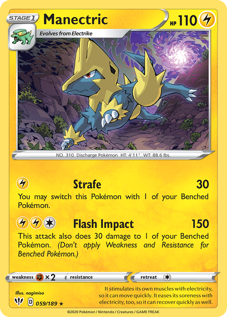 Manectric (059/189) [Sword & Shield: Darkness Ablaze] | The Time Vault CA