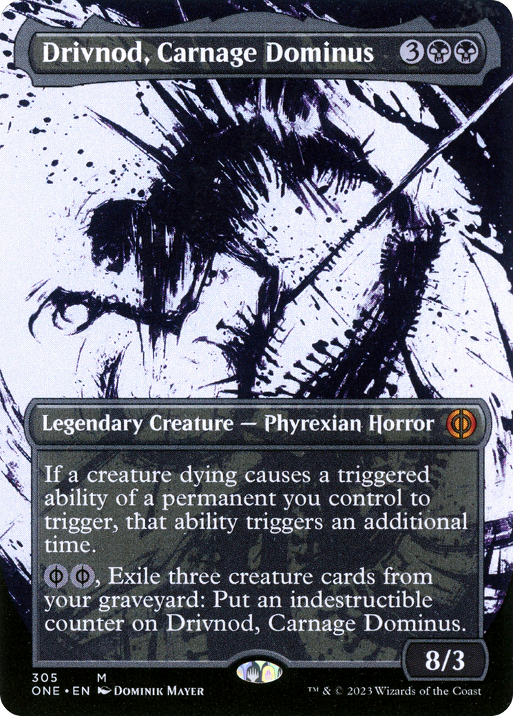 Drivnod, Carnage Dominus (Borderless Ichor) [Phyrexia: All Will Be One] | The Time Vault CA