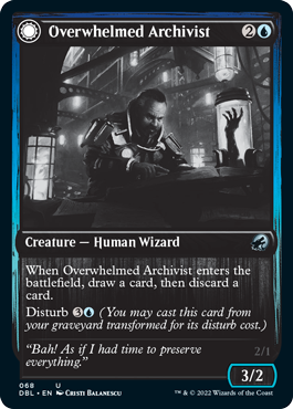 Overwhelmed Archivist // Archive Haunt [Innistrad: Double Feature] | The Time Vault CA