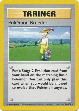 Pokemon Breeder (76/102) [Base Set Shadowless Unlimited] | The Time Vault CA