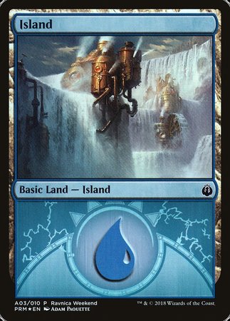 Island - Izzet (A03) [GRN Ravnica Weekend] | The Time Vault CA