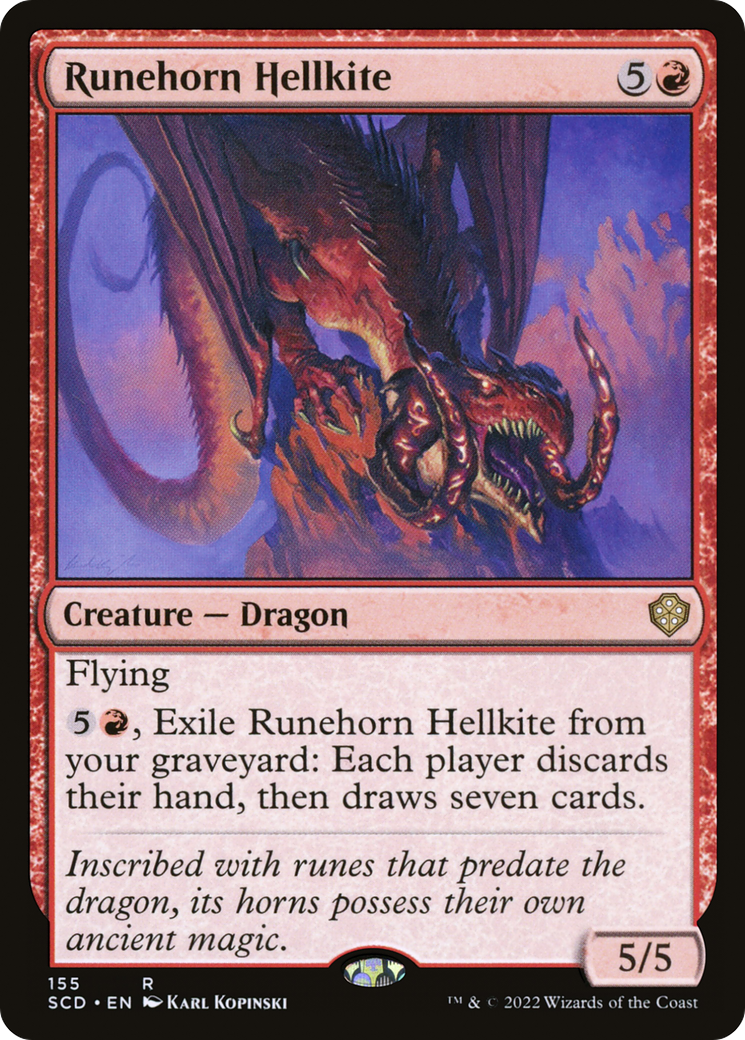 Runehorn Hellkite [Starter Commander Decks] | The Time Vault CA