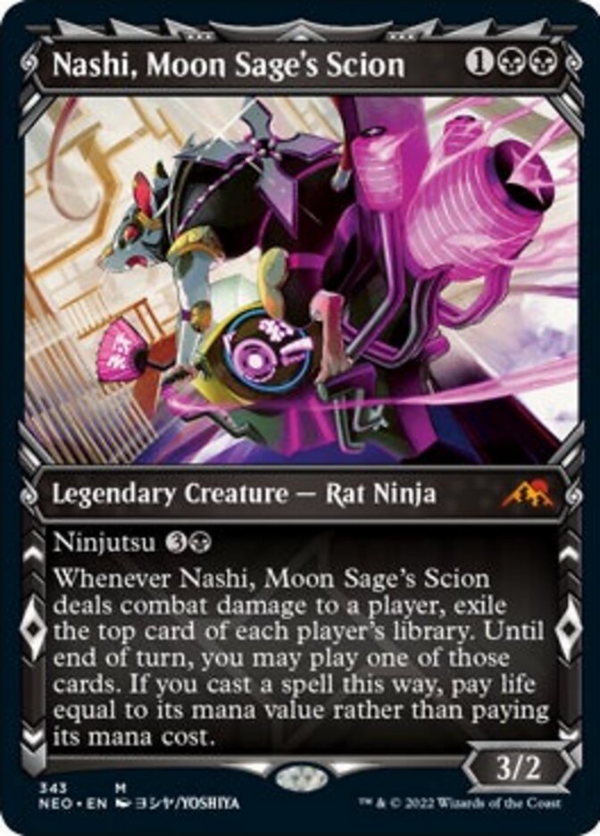 Nashi, Moon Sage's Scion (Showcase Ninja) [Kamigawa: Neon Dynasty] | The Time Vault CA