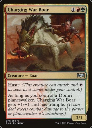 Charging War Boar [Ravnica Allegiance] | The Time Vault CA