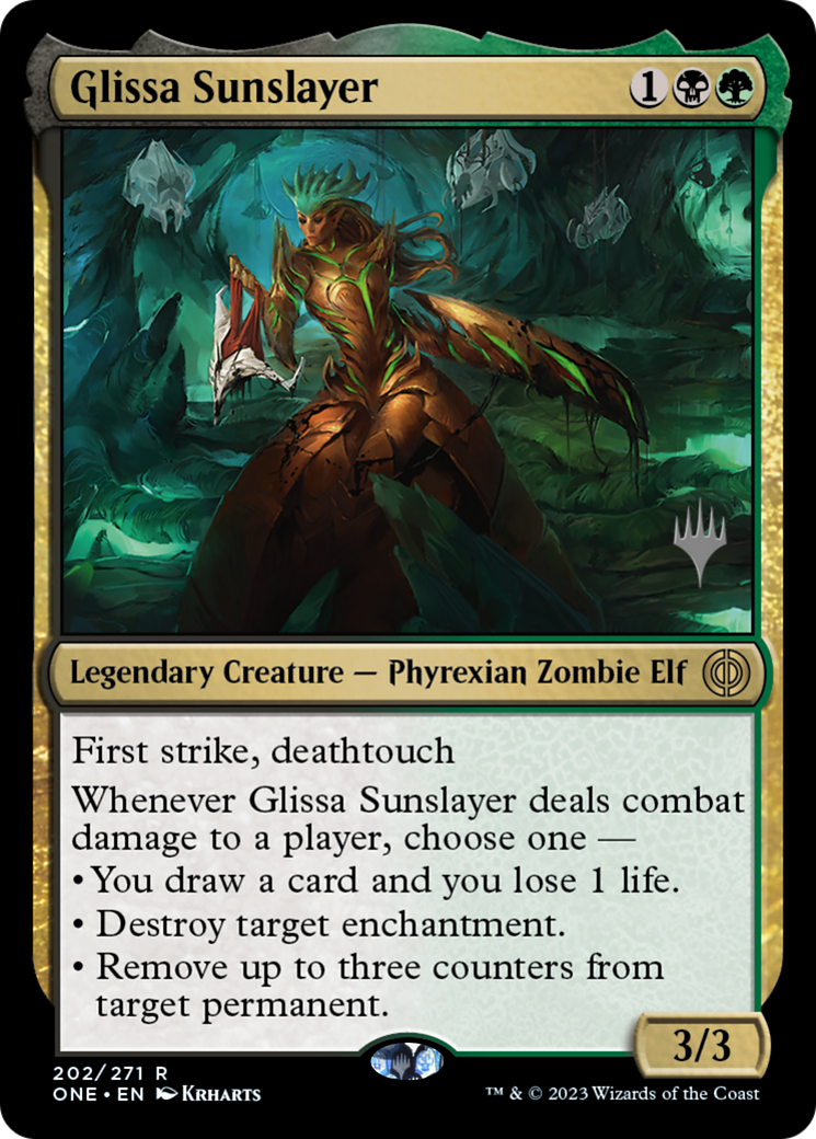 Glissa Sunslayer (Promo Pack) [Phyrexia: All Will Be One Promos] | The Time Vault CA