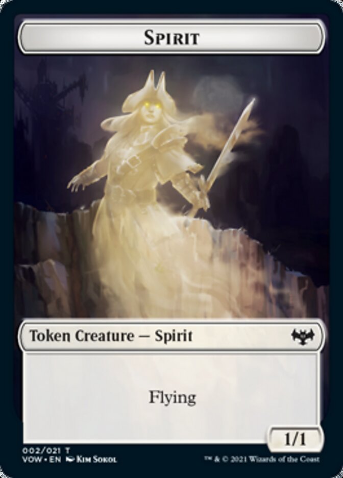 Spirit Token (002) [Innistrad: Crimson Vow Tokens] | The Time Vault CA