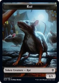 Rat // Food (17) Double-sided Token [Throne of Eldraine Tokens] | The Time Vault CA