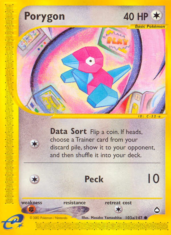 Porygon (103a/147) [Aquapolis] | The Time Vault CA