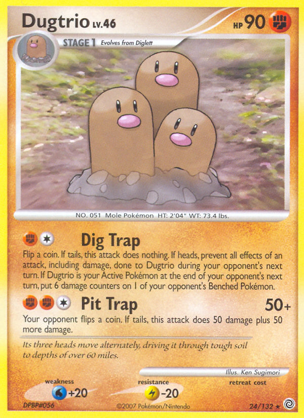 Dugtrio (24/132) [Diamond & Pearl: Secret Wonders] | The Time Vault CA