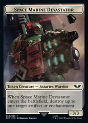 Soldier (002) // Space Marine Devastator Double-sided Token [Universes Beyond: Warhammer 40,000 Tokens] | The Time Vault CA