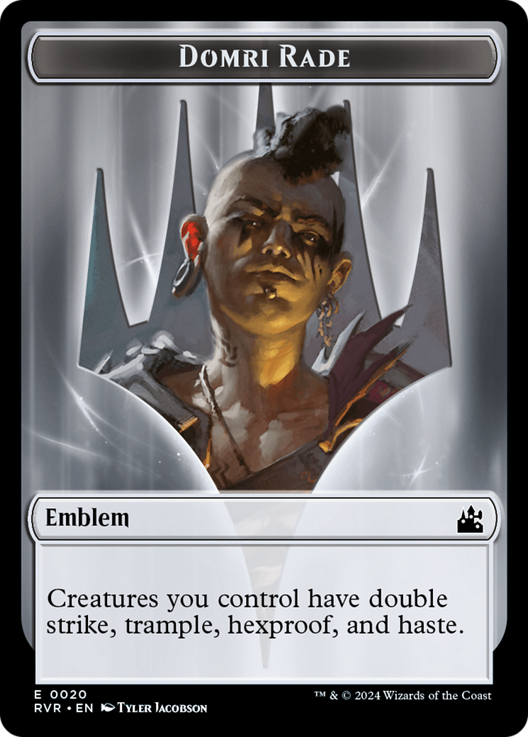 Goblin (0008) // Emblem - Domri Rade Double-Sided Token [Ravnica Remastered Tokens] | The Time Vault CA