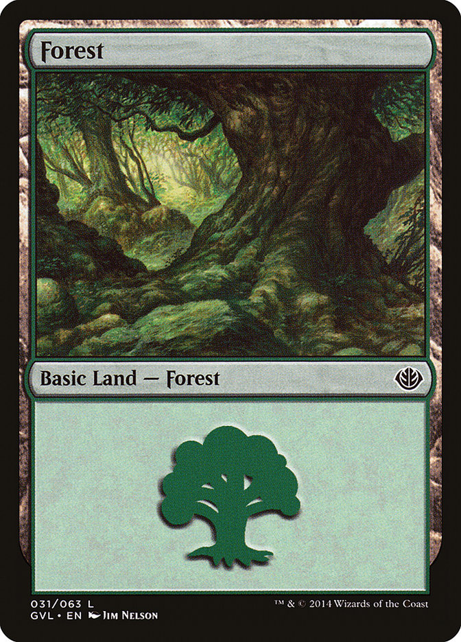 Forest (31) (Garruk vs. Liliana) [Duel Decks Anthology] | The Time Vault CA