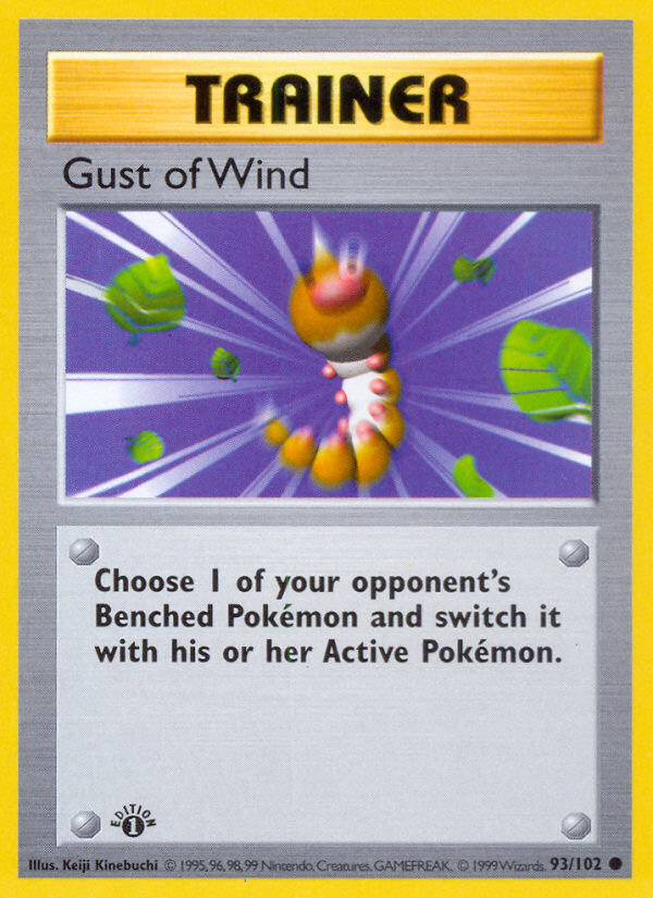 Gust of Wind (93/102) (Shadowless) [Base Set 1st Edition] | The Time Vault CA