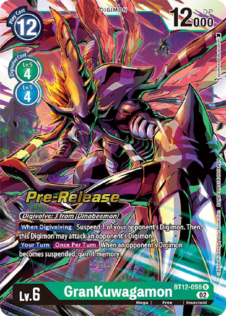 GranKuwagamon [BT12-056] [Across Time Pre-Release Cards] | The Time Vault CA