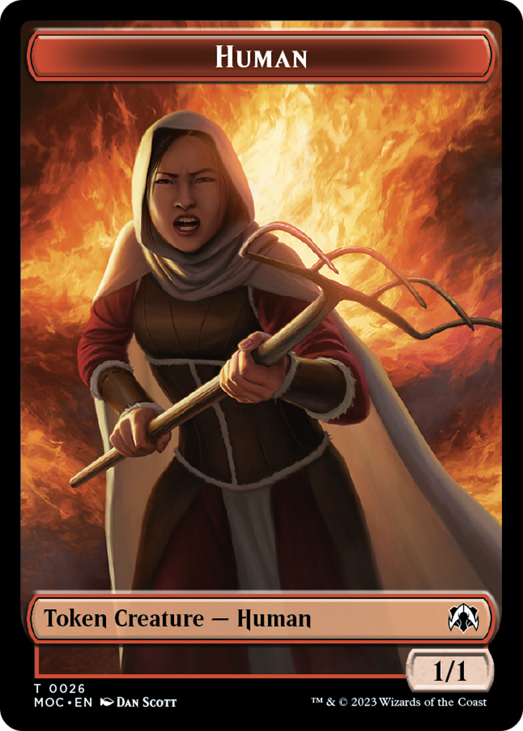 Squid // Human (26) Double-Sided Token [March of the Machine Commander Tokens] | The Time Vault CA