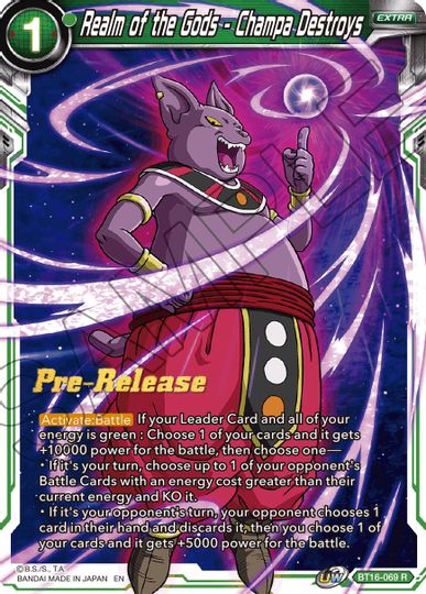Realm of the Gods - Champa Destroys (BT16-069) [Realm of the Gods Prerelease Promos] | The Time Vault CA