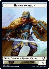 Human Warrior // Spirit Double-sided Token [Kaldheim Tokens] | The Time Vault CA