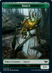 Insect // Spirit Cleric Double-sided Token [Innistrad: Crimson Vow Tokens] | The Time Vault CA