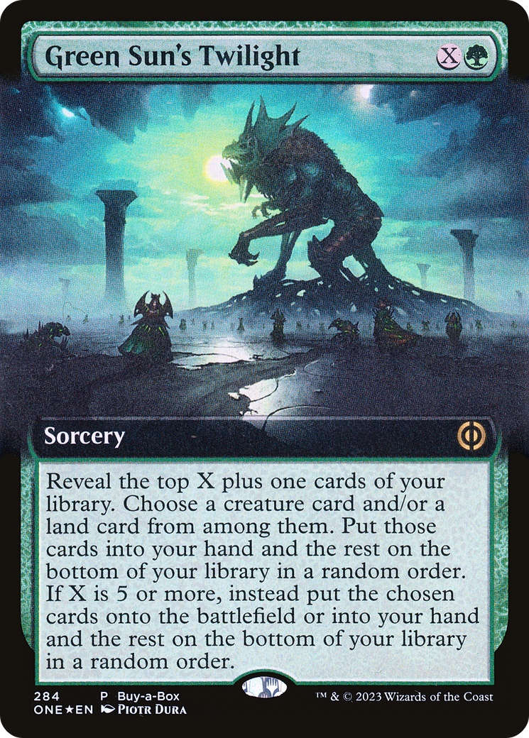 Green Sun's Twilight (Buy-A-Box) (Extended Art) [Phyrexia: All Will Be One] | The Time Vault CA